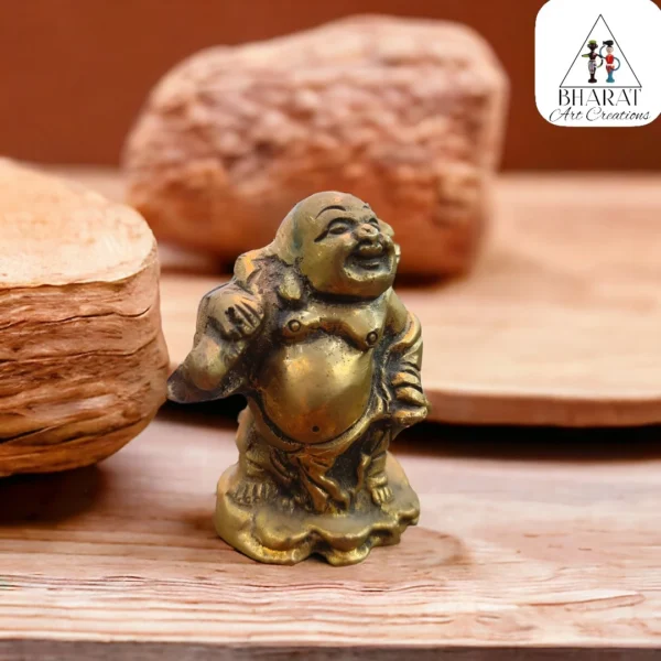 Brass Laughing Buddha Idol